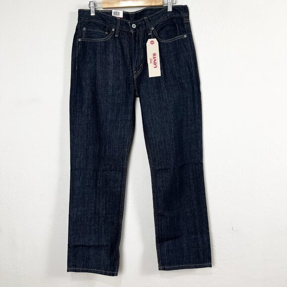 Levi's Men's 514 Straight Fit Jean Tumbled Rigid Dark Wash 34 x 29 005144010 NEW - Picture 1 of 4